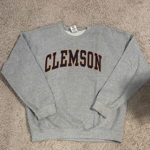 Gildan Gray Clemson Crewneck Sweatshirt